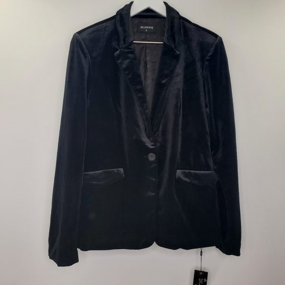 Blank NYC Jackets & Blazers - Blank NYC Velvet Blazer Single Button Black NEW